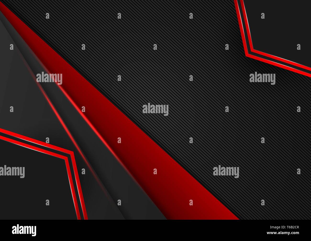 Black and red abstract geometric business background.Vector design Stock Vector