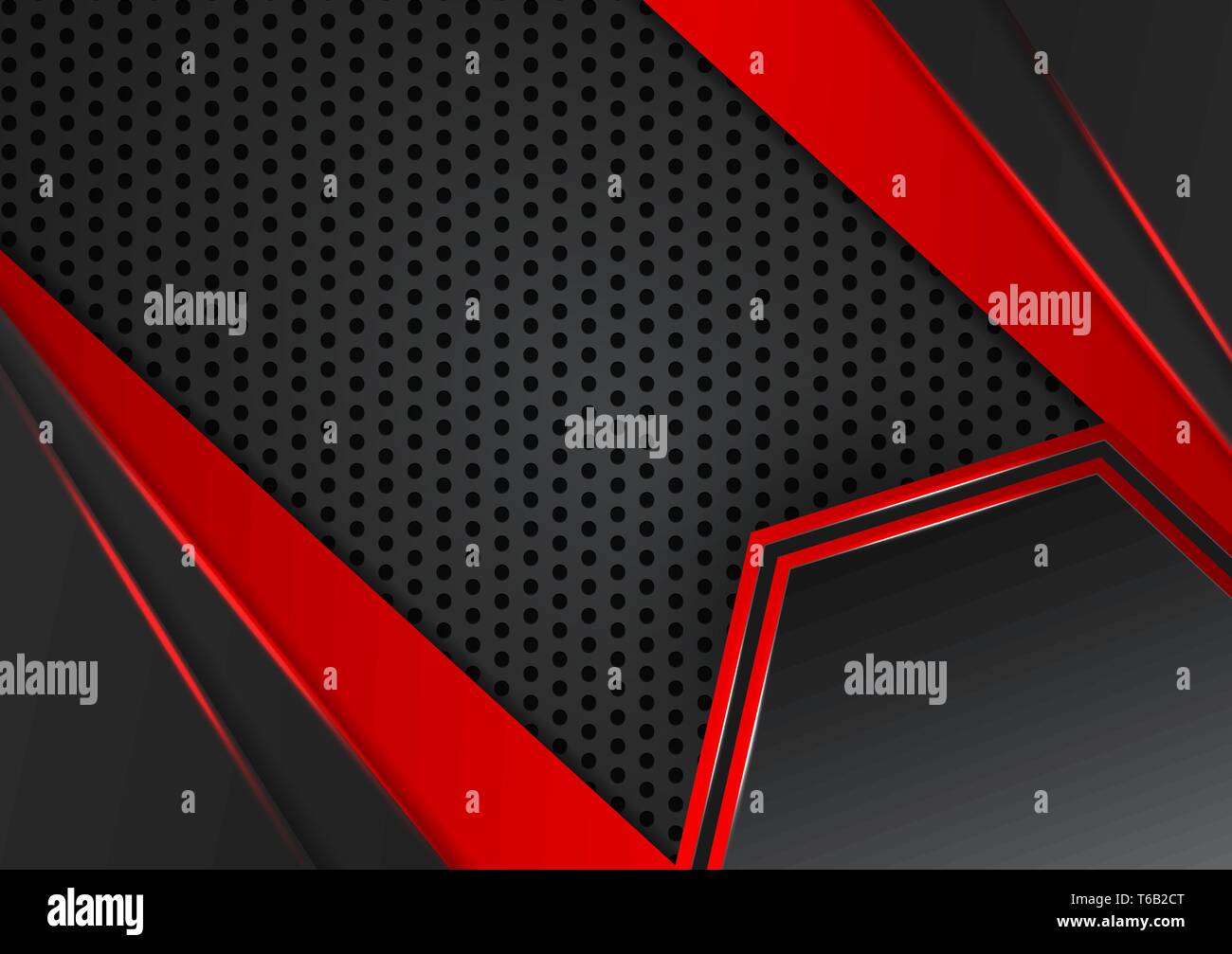Black and red abstract geometric business background.Vector design Stock Vector