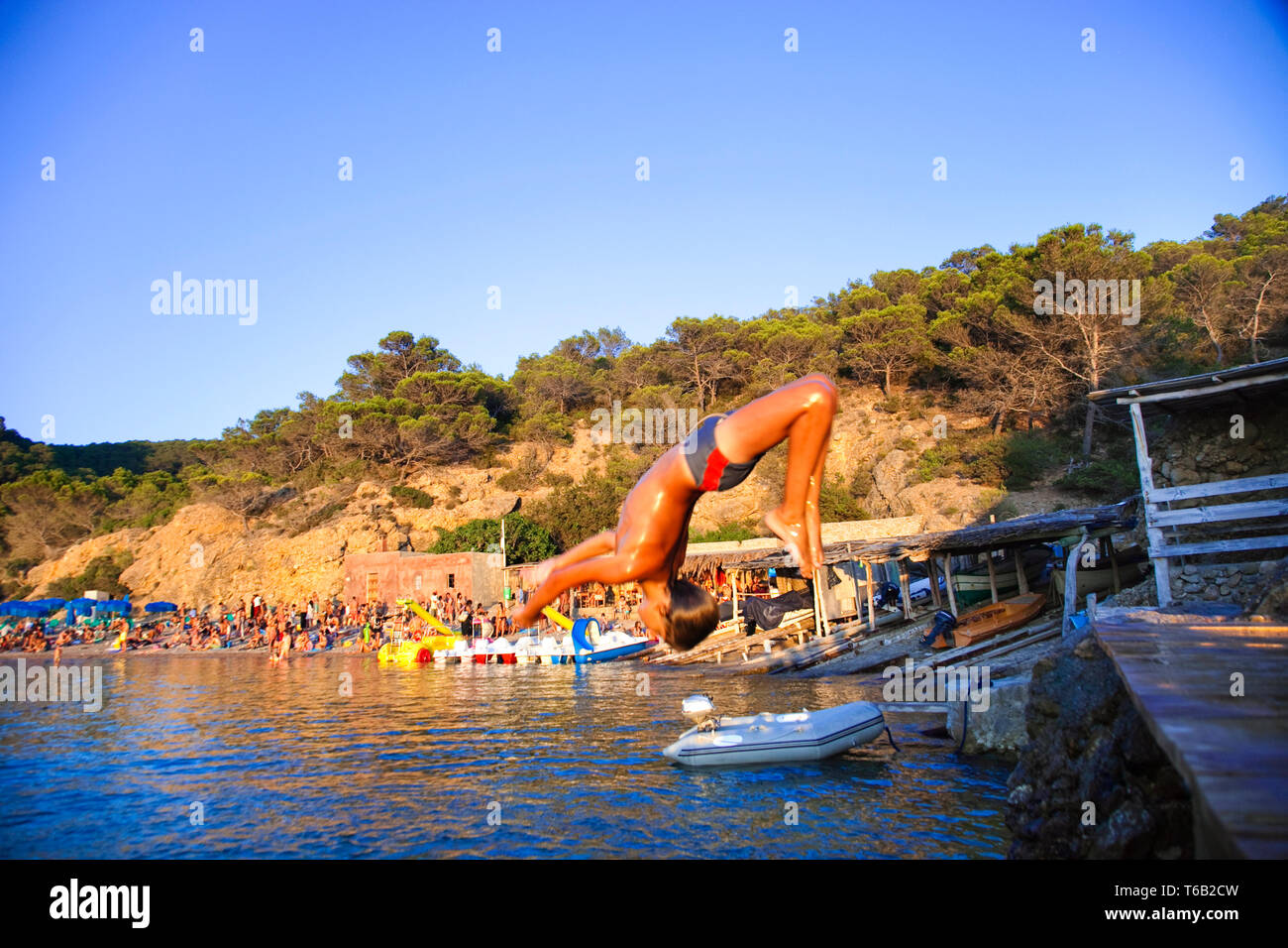 Benirras Beach. Ibiza. Balearic Islands. Spain. Stock Photo