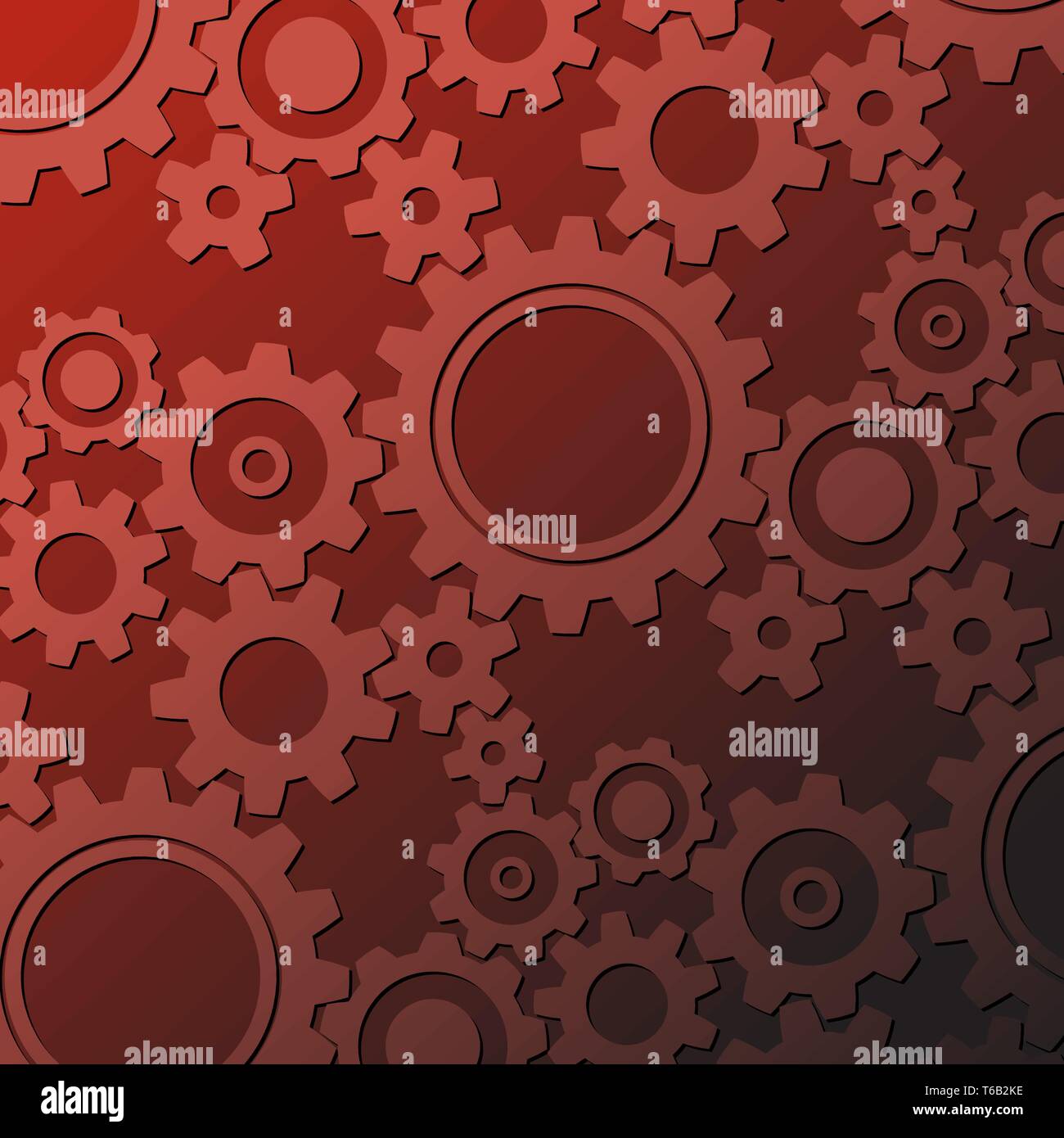 Background made from various rusty cogwheels (vector) Stock Vector