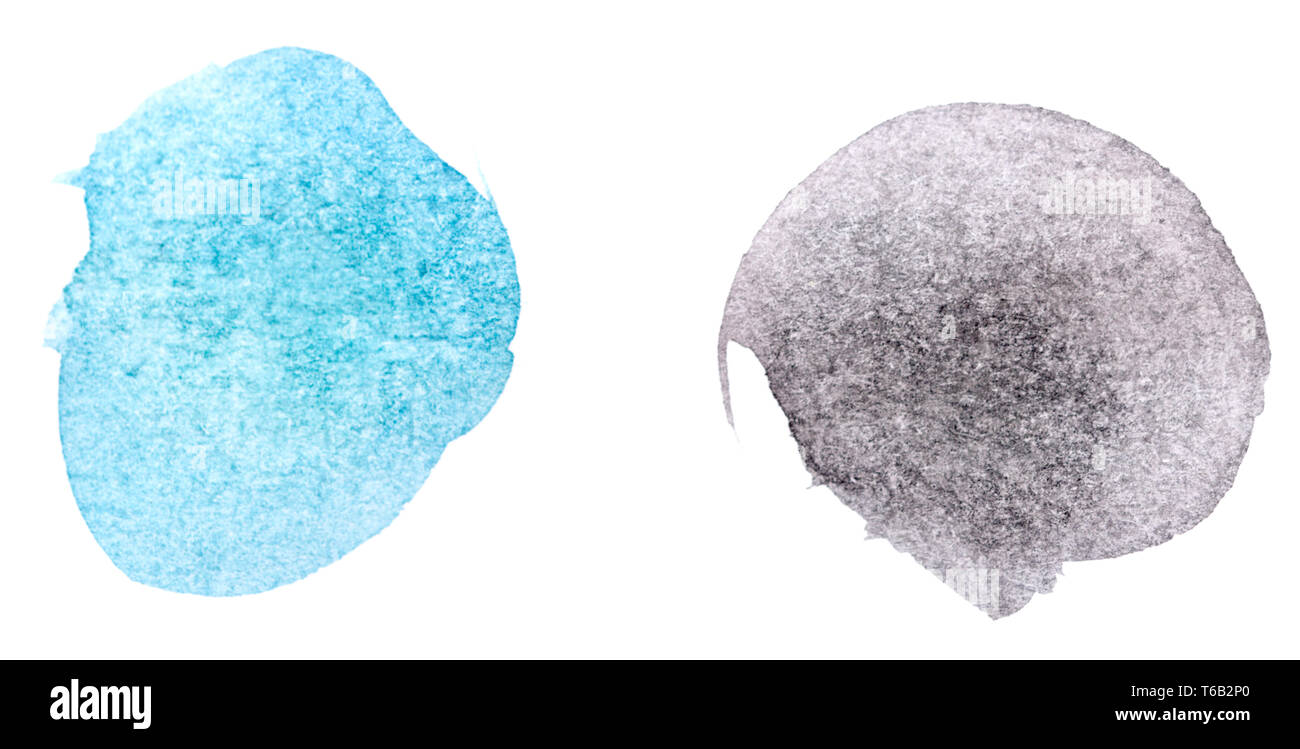 Watercolor hand painted circle shape Stock Photo