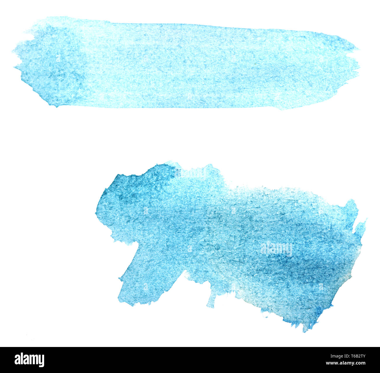 Blue watercolor isolated on white background Stock Photo - Alamy