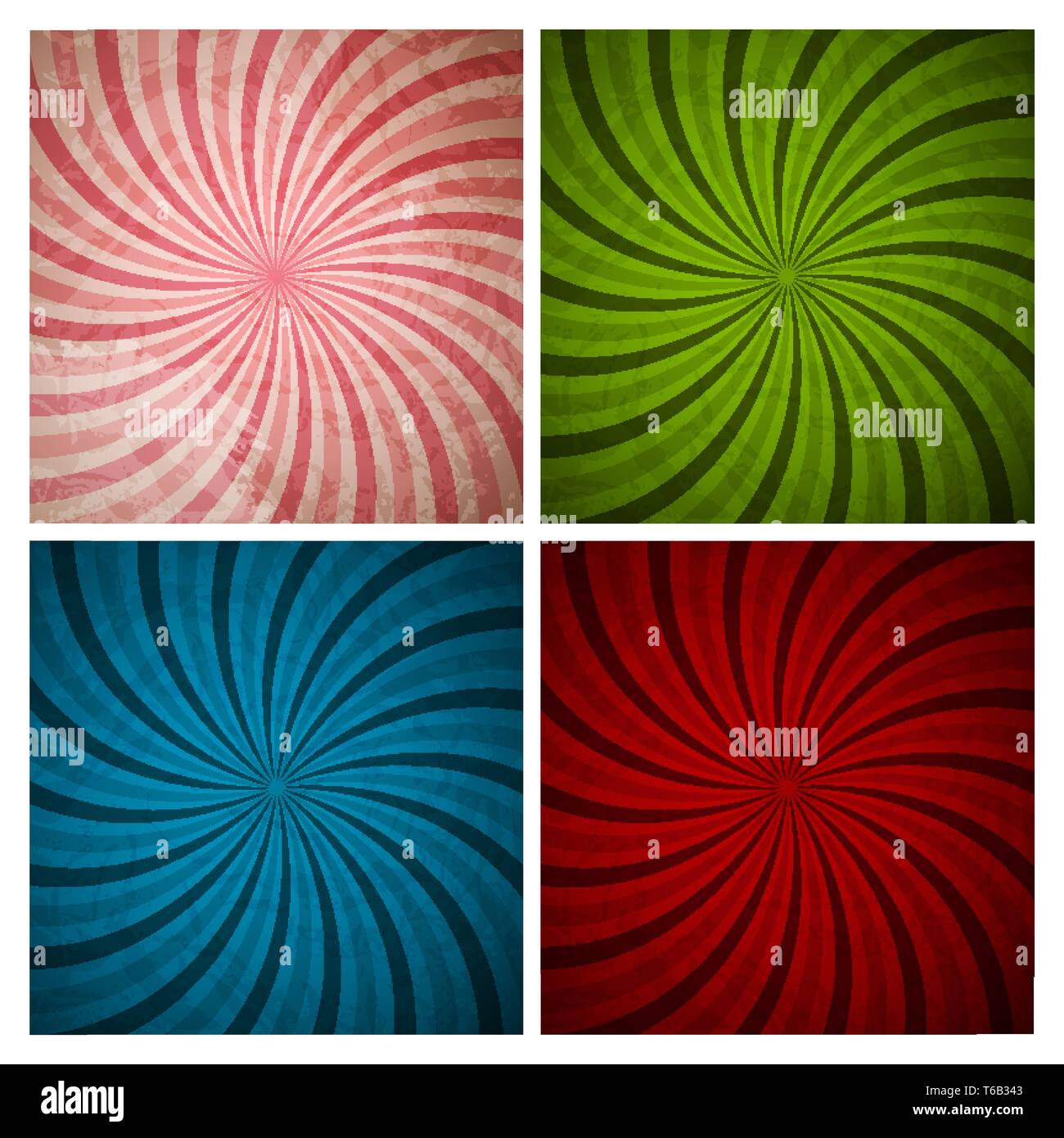 Abstract Hypnotic Background Collection Set. Vector Illustration Stock Vector