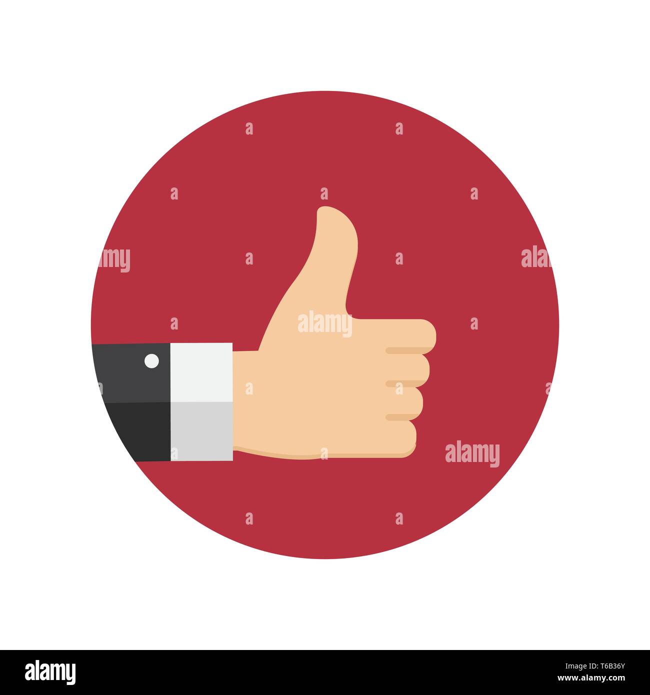 Flat Design Thumbs Up Icon Background . Vector Illustration Stock ...