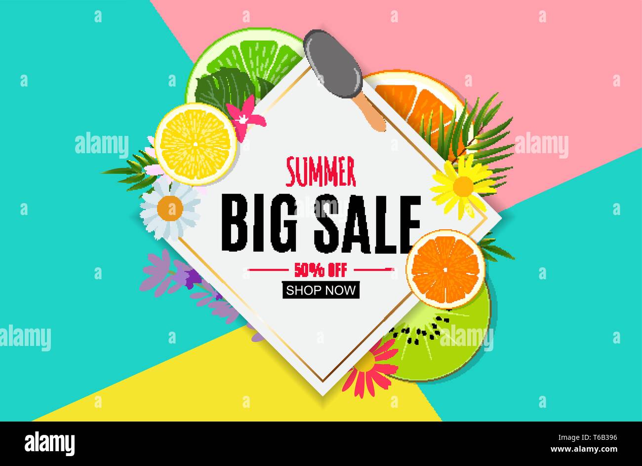 Abstract Summer Sale Background. Vector Illustration Stock Vector Image ...