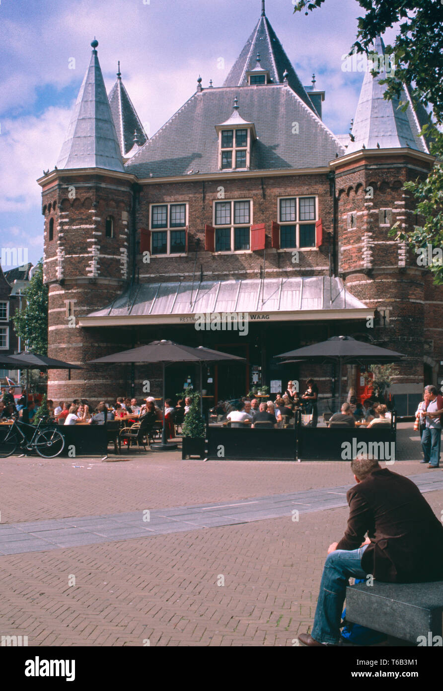 Netherlands, Amsterdam, Nieuwmarkt, In De Waag Cafe and Restaurant Stock Photo