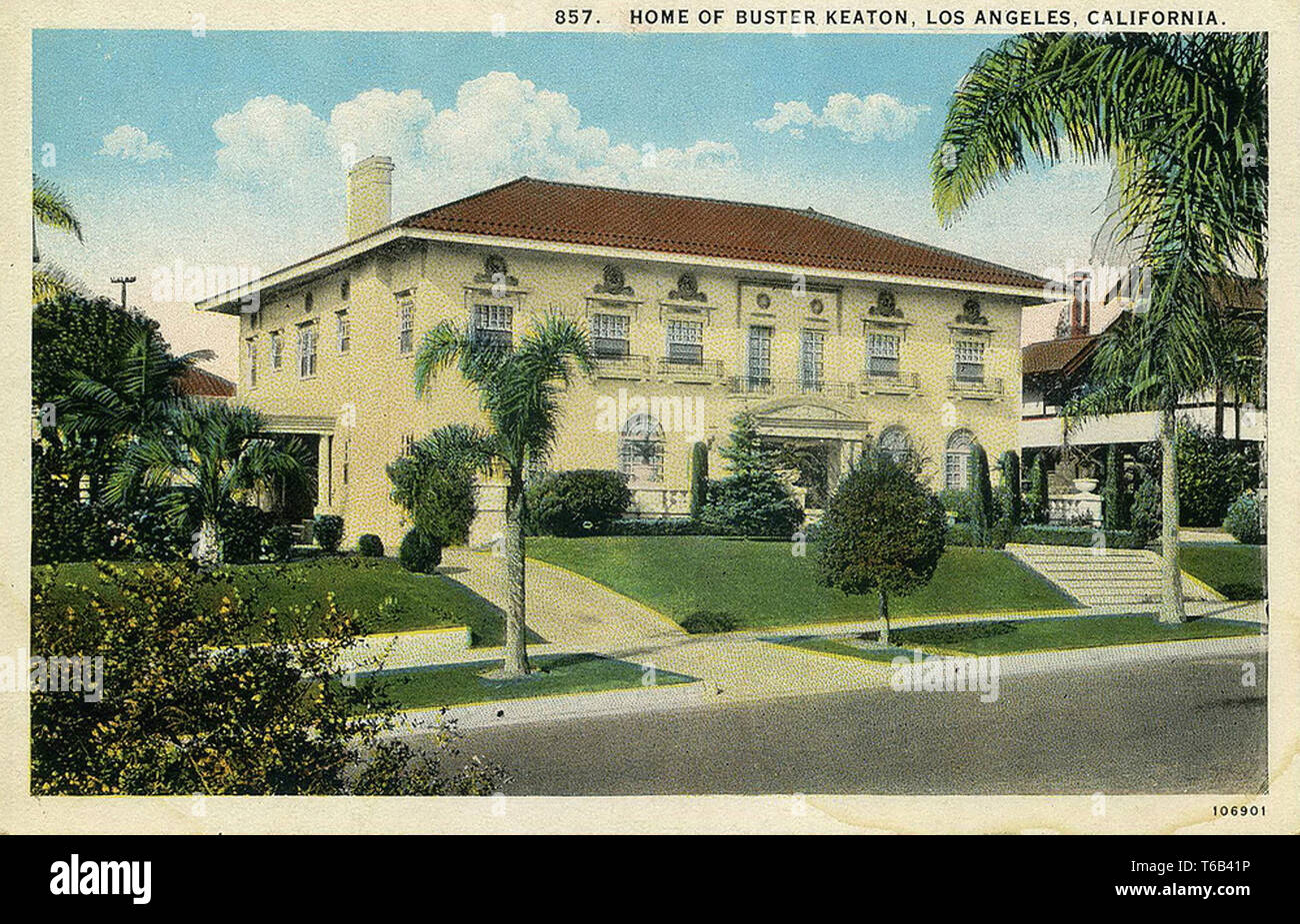 Vintage Postcard Of Buster Keaton Home 543 South Muirfield Road Hancock Park California Silent Movie Era Stock Photo Alamy Vintage Postcard Of Buster Keaton Home 543 South Muirfield Road Hancock Park California Silent Movie Era Stock Photo Alamy
