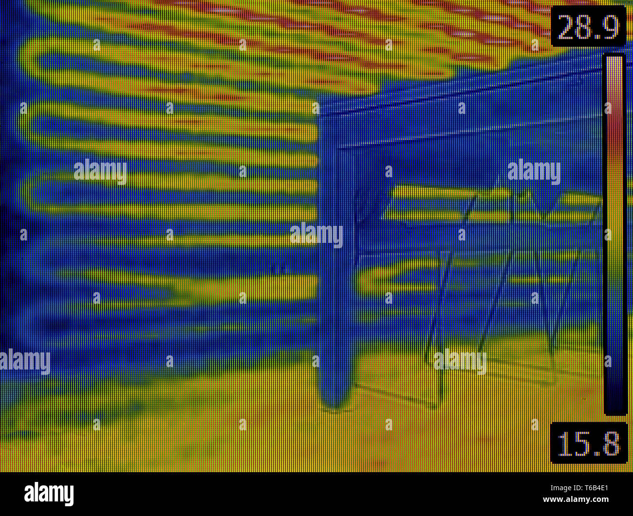 Under Wall Heating Thermal Imaging Stock Photo Alamy