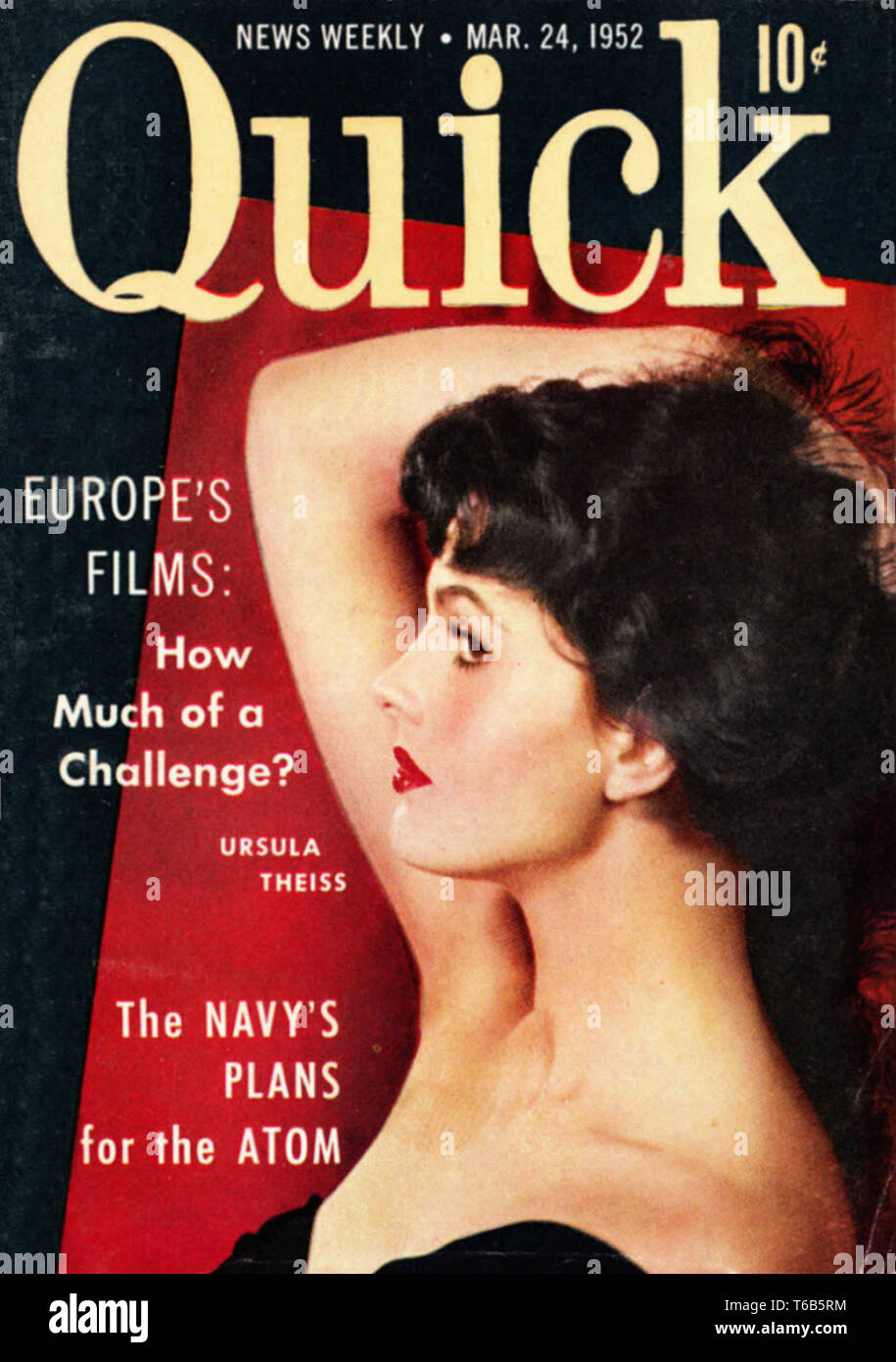 Vintage movie magazine cover Quick Magazine with German Actress