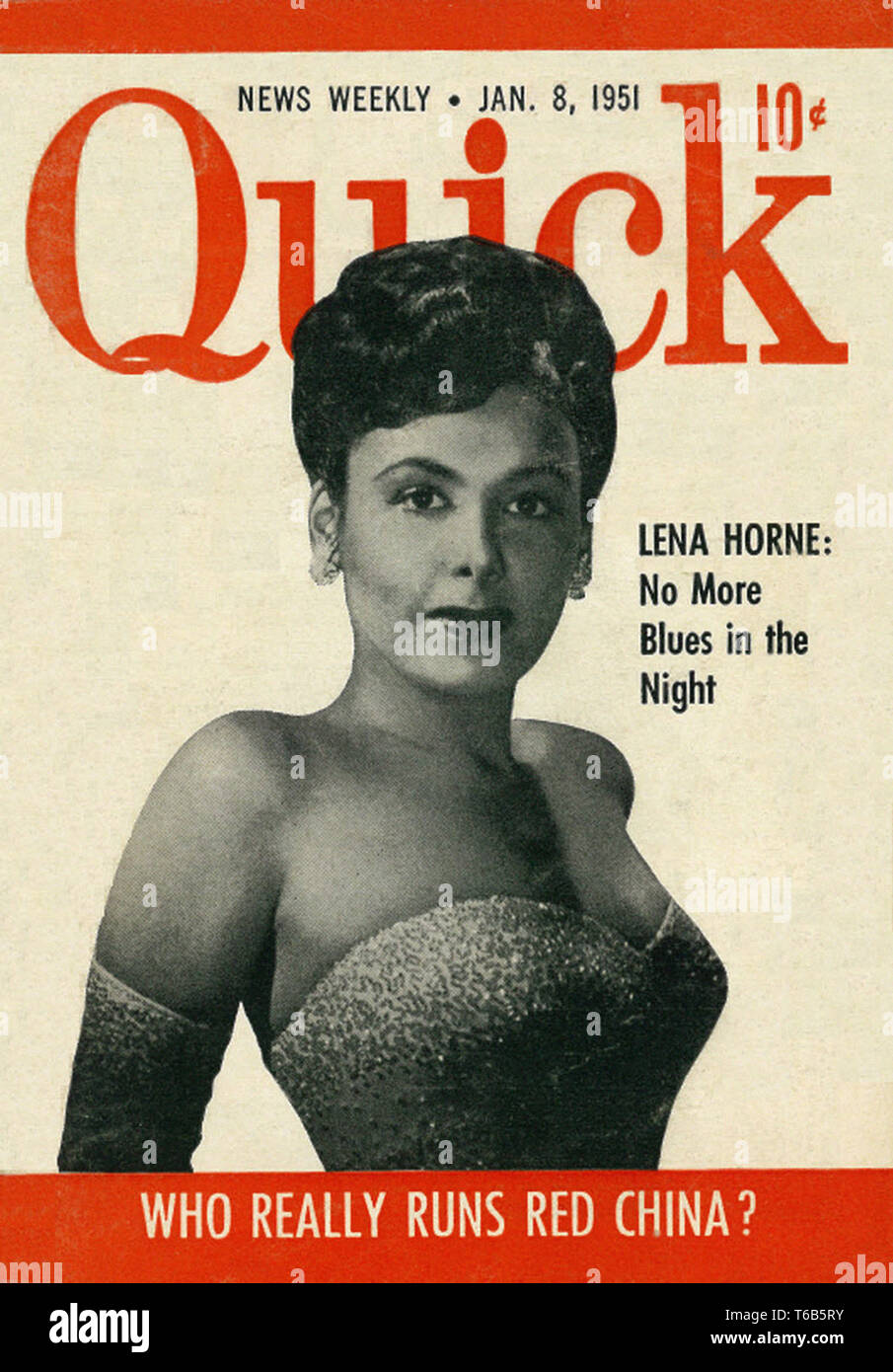 Vintage movie magazine cover Quick Magazine with Singer, Actress
