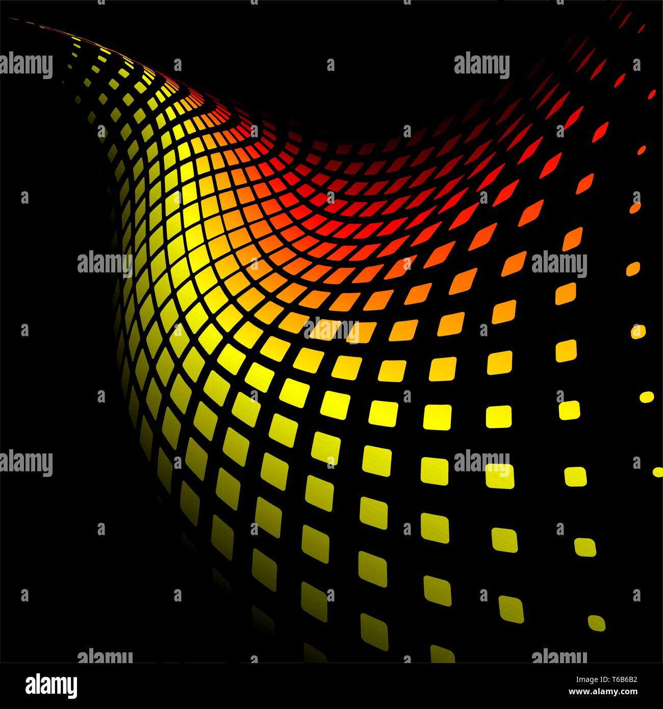 3d abstract dynamic yellow and red background on black Stock Vector ...