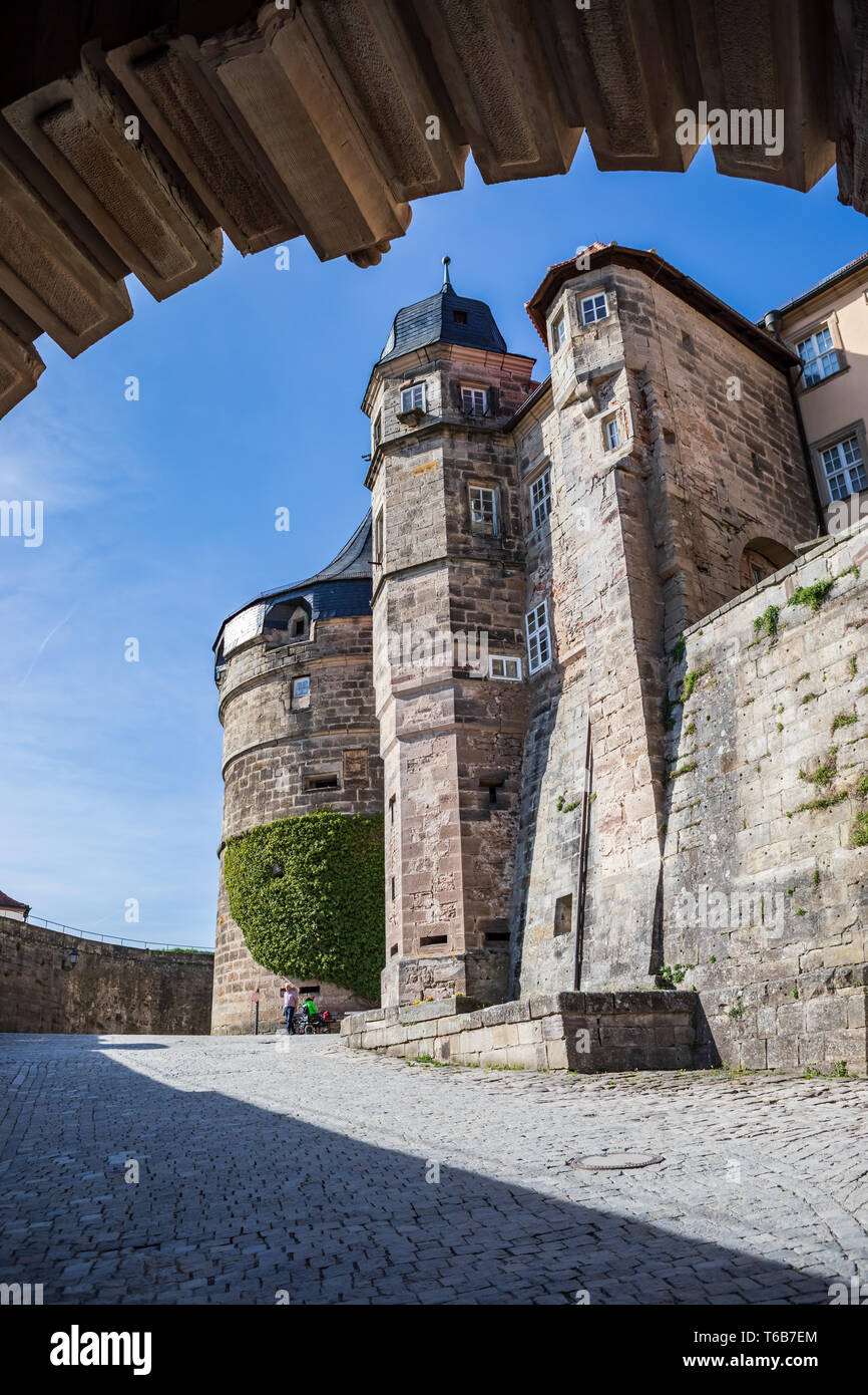 KRONACH, GERMANY - CIRCA APRIL, 2019: Fortress Rosenberg of Kronach in Bavaria, Germany Stock Photo