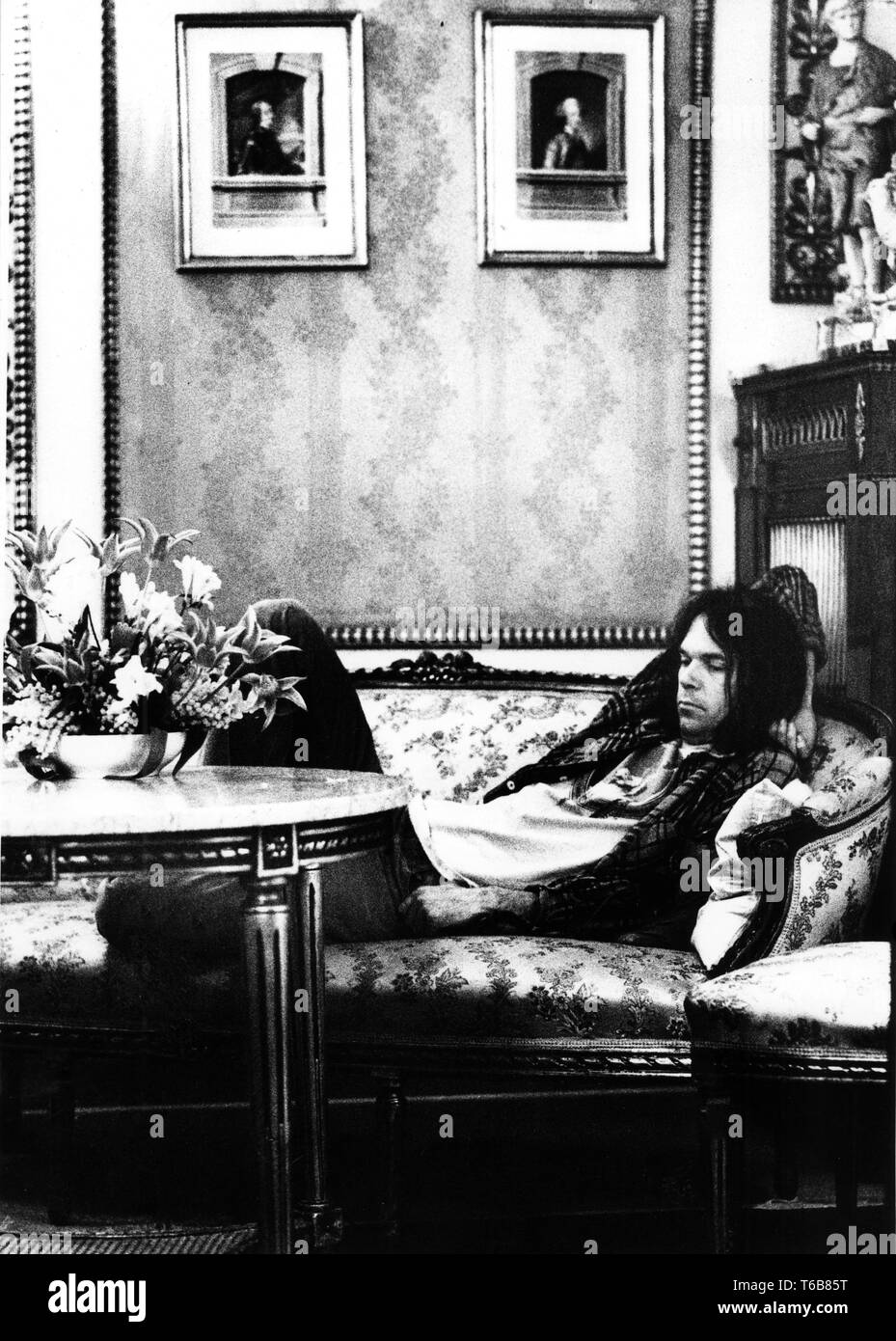 Copenhagen Denmark, 1974 Neil Young after the show Stock Photo