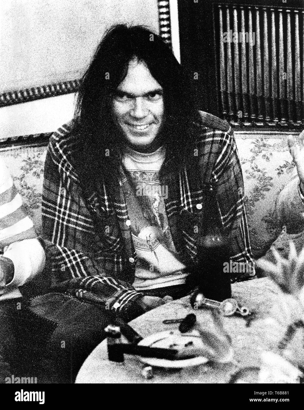 Copenhagen Denmark, 1974 Neil Young after the show Stock Photo