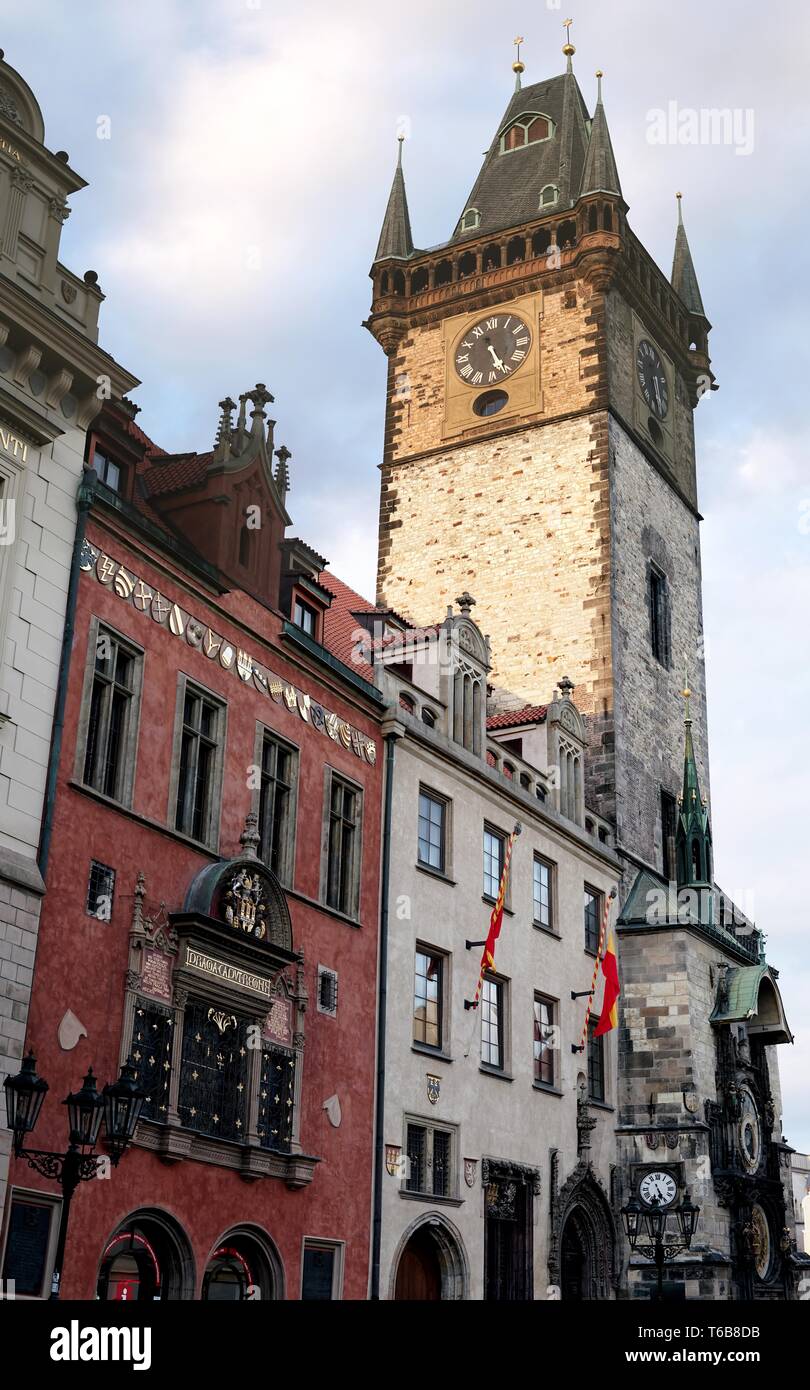 City Hall in the historical Old Town of Prague Stock Photo