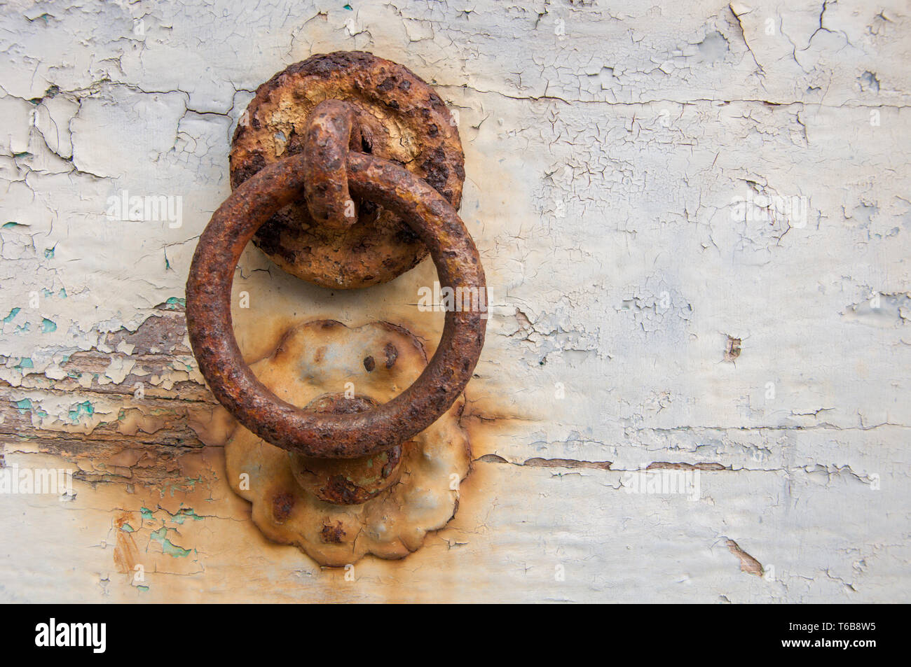 Vernazza Cinque Terre: Ancient Door Clapper Stock Photo