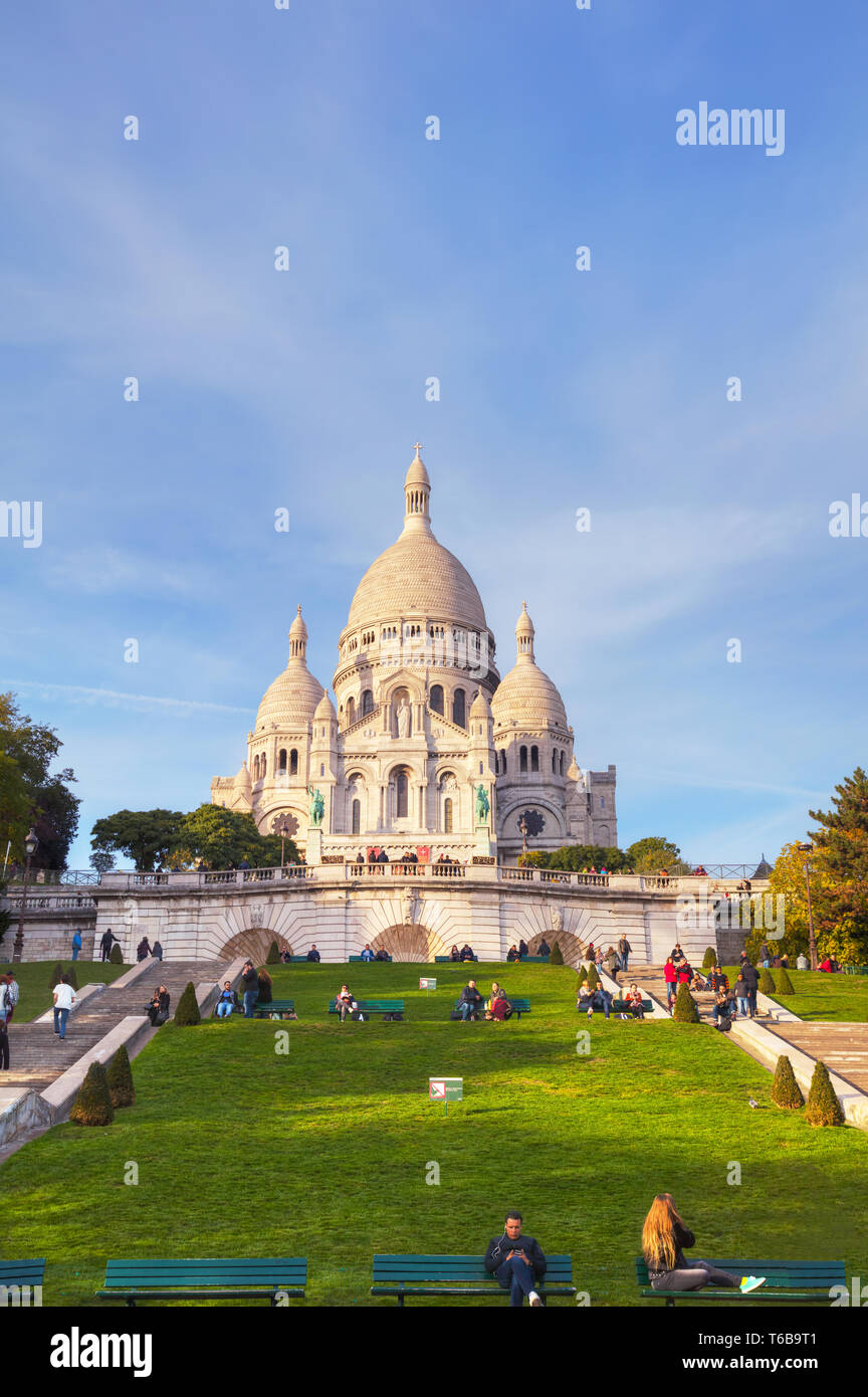 Basilica of the Sacred Heart of Paris (Sacre-Coeur) Stock Photo