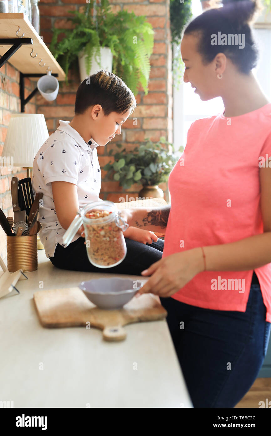 Breakfast at home Stock Photo Alamy