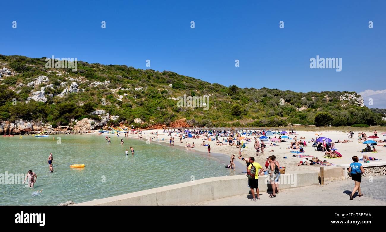 Cala'n Porter beach, Menorca,Minorca,Balearic islands,Spain Stock Photo