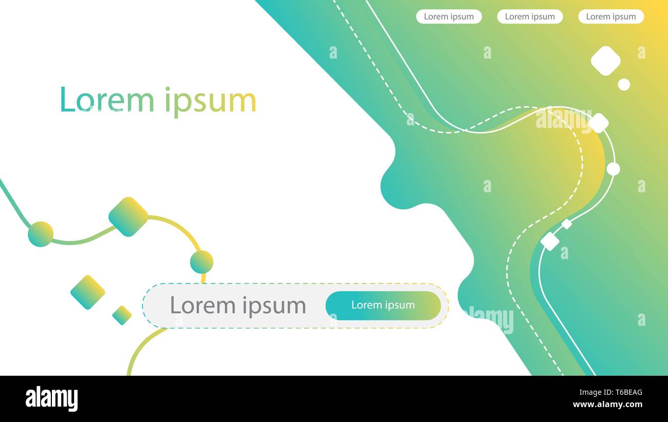 Abstract Creative concept. Green Gradient Landing page. Vector for Mobile Applications and Web, business infographic Illustration, booklet, document,  Stock Vector