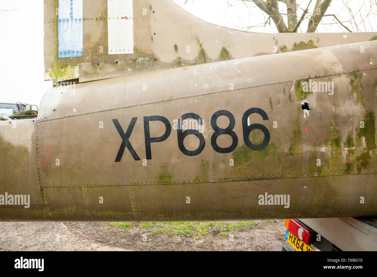 Hunting Percival Jet Provost Aircraft XP686, Medstead, Alton, Hampshire, England, United Kingdom. Stock Photo