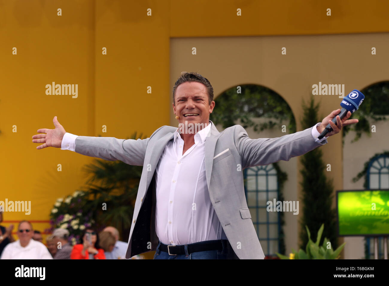 Singer Stefan Mross at German Schlager Music Show Immer wieder Sonntags, 2015 Stock Photo