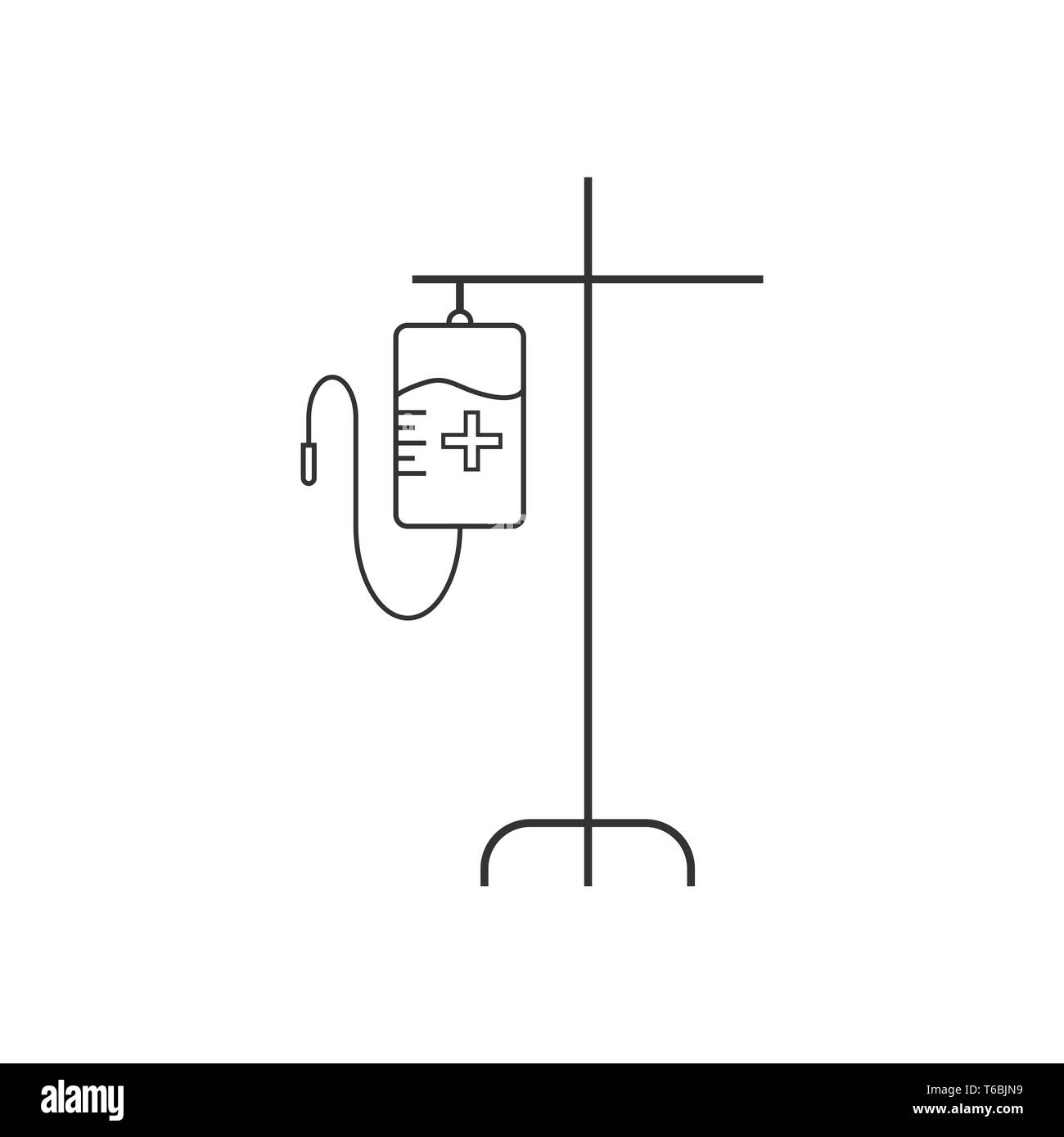 Vector illustration, flat design. IV bag icon Stock Vector Image & Art