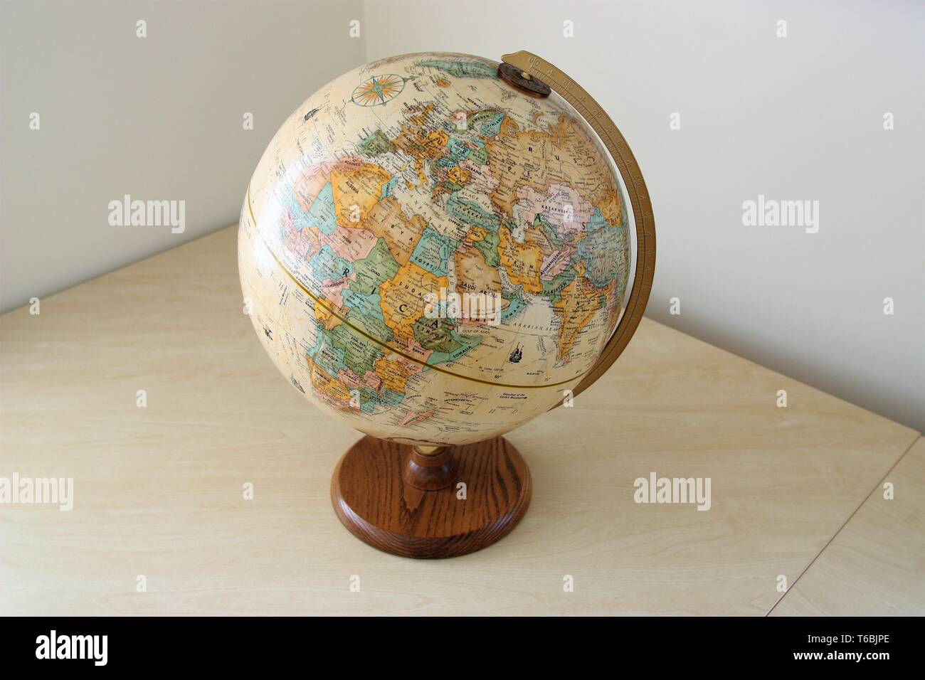 World globe on desk Stock Photo - Alamy