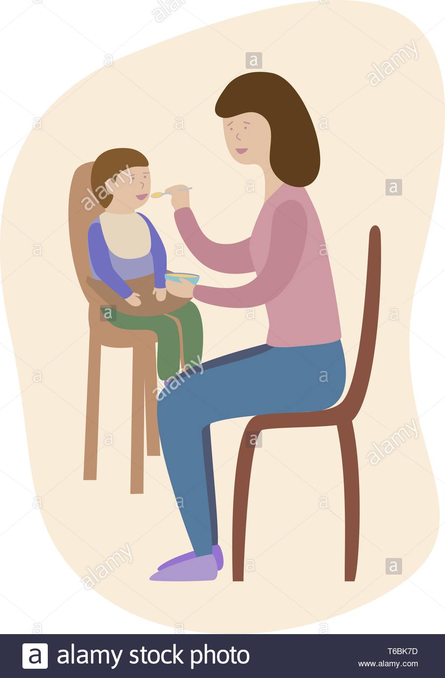 Spoon Feeding Stock Vector Images Alamy