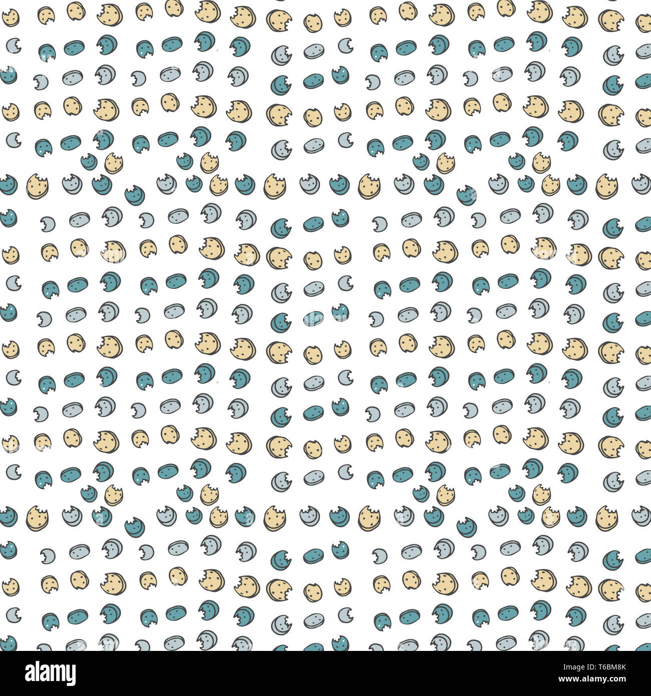 Doodle seamlless pattern abstract texture white background Stock Photo ...