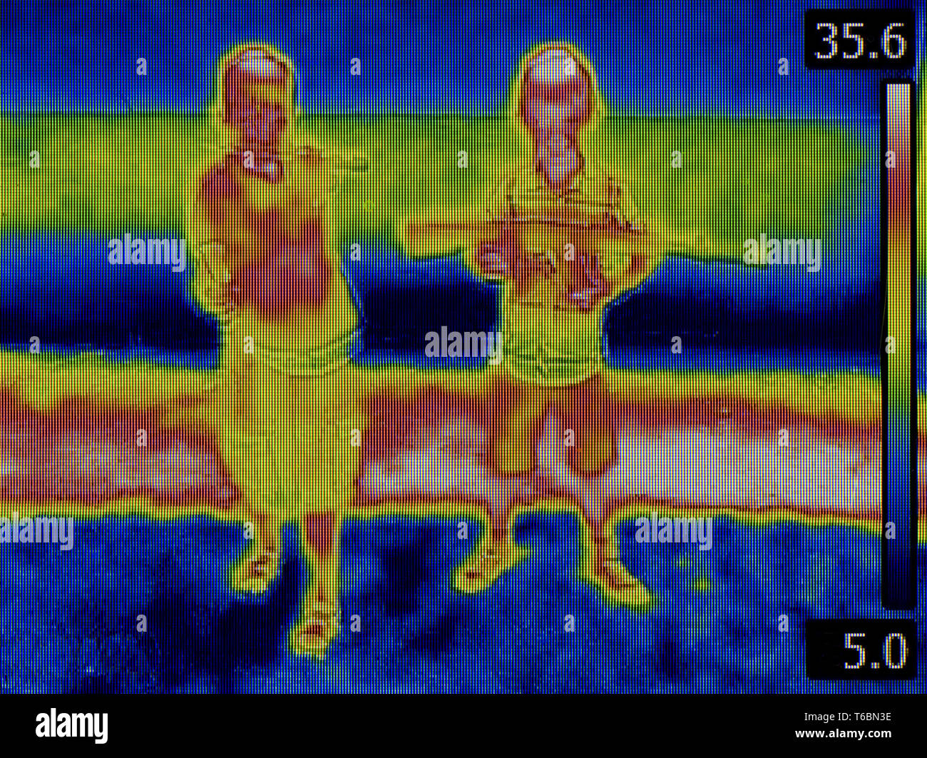 Heat Leak Detection with Infrared Camera Stock Photo - Alamy