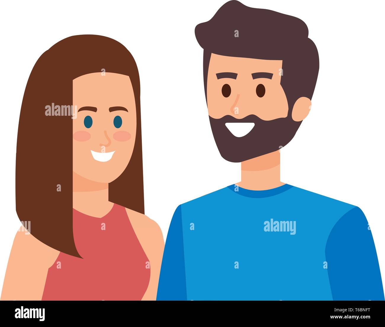 young couple avatars characters Stock Vector Image & Art - Alamy