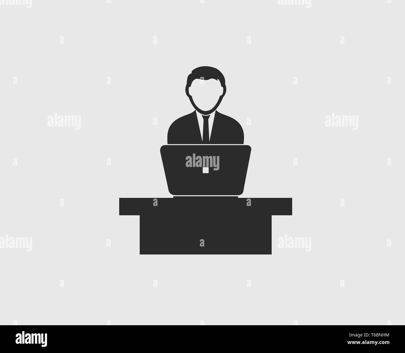 Illustration cartoon television news reader hires stock photography