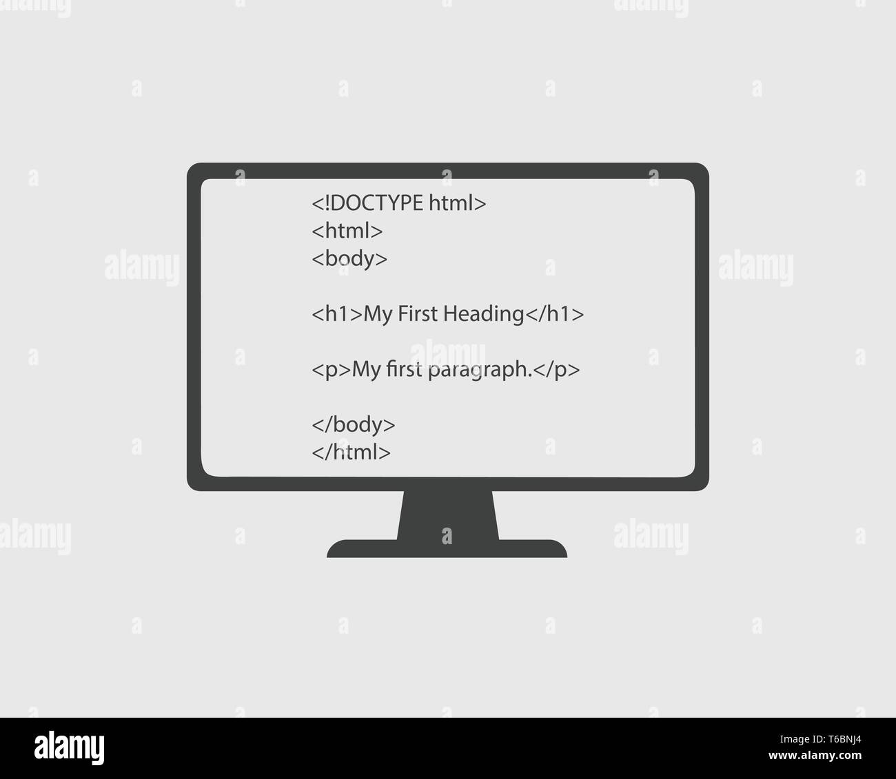 Source code in screen Stock Vector Images - Alamy