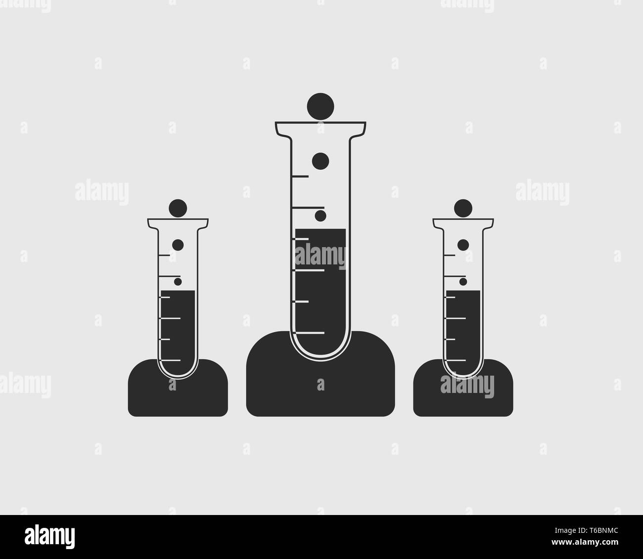 Test Tube Icon set on gray Background Stock Vector Image & Art - Alamy