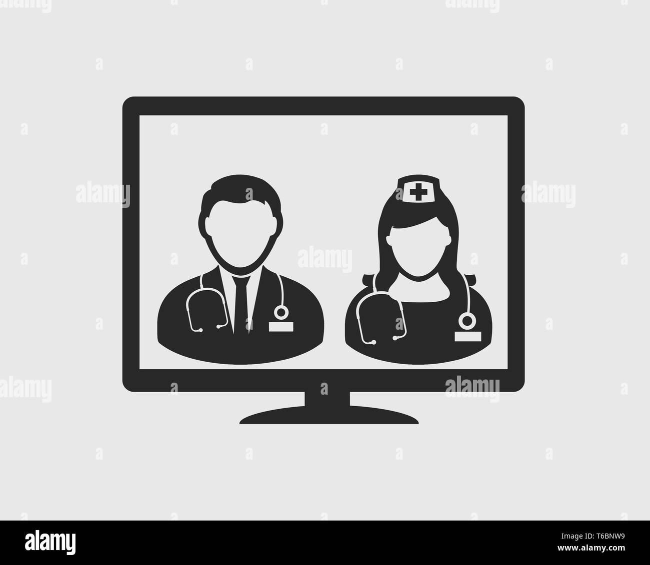 Online Medical Help Icon Stock Vector Image & Art - Alamy