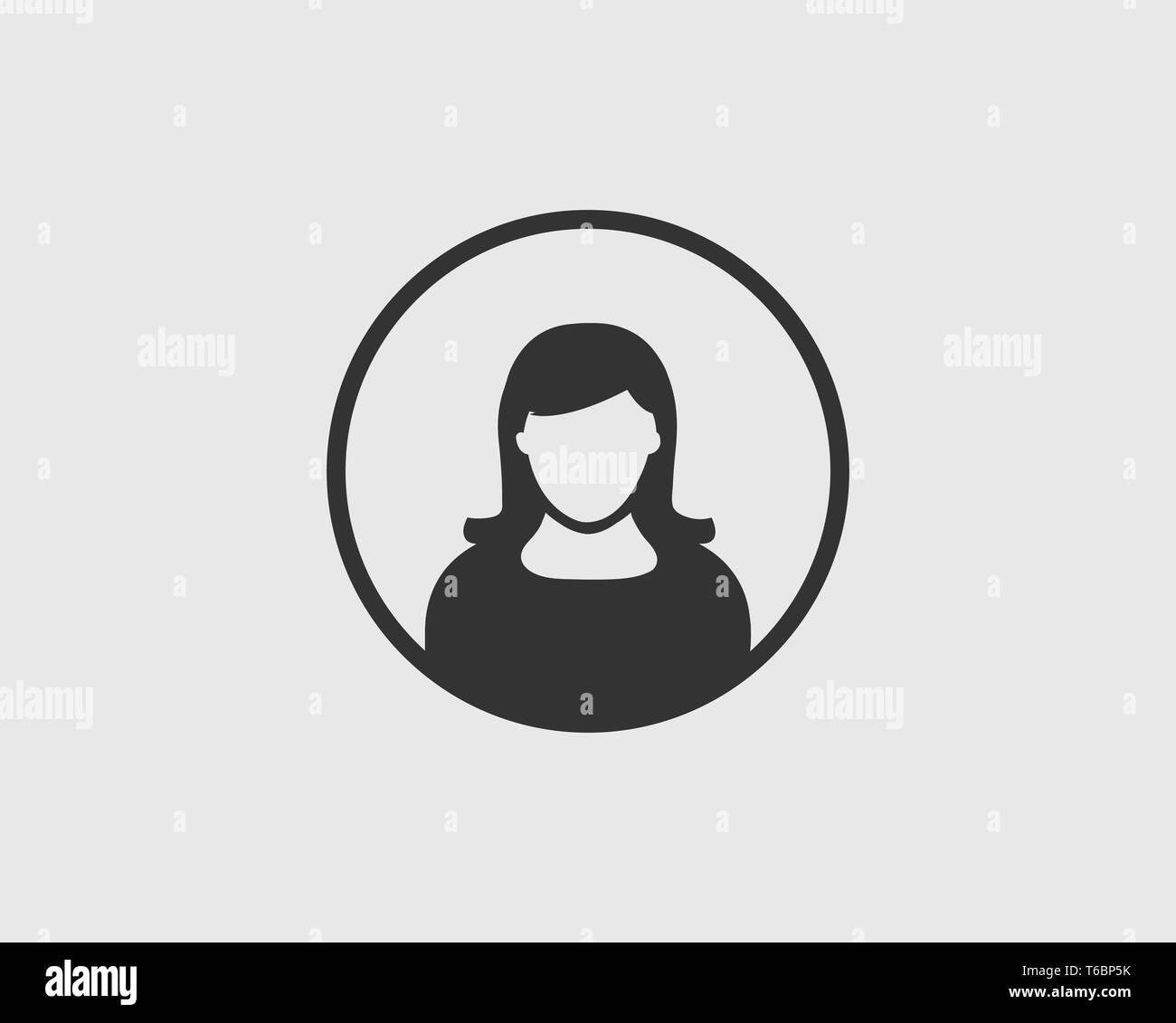 Female Icon on gray Background Stock Vector Image & Art - Alamy
