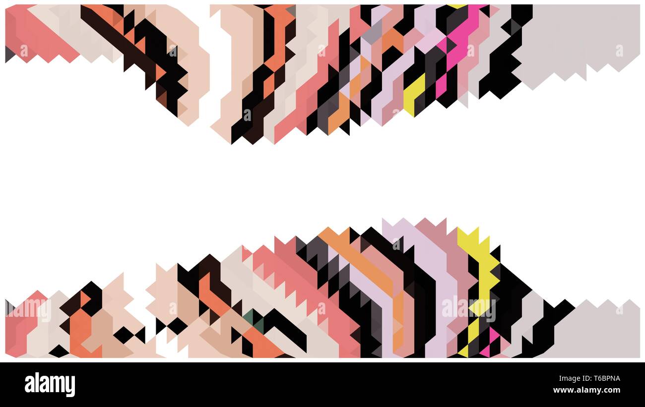 Cube pixel pattern set hi-res stock photography and images - Alamy