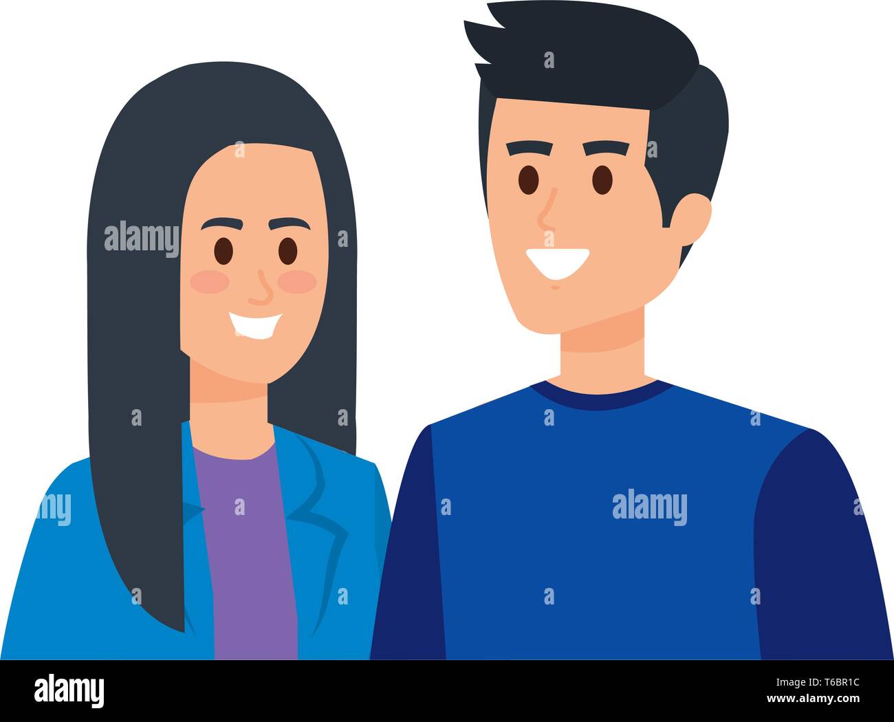 young couple avatars characters Stock Vector Image & Art - Alamy
