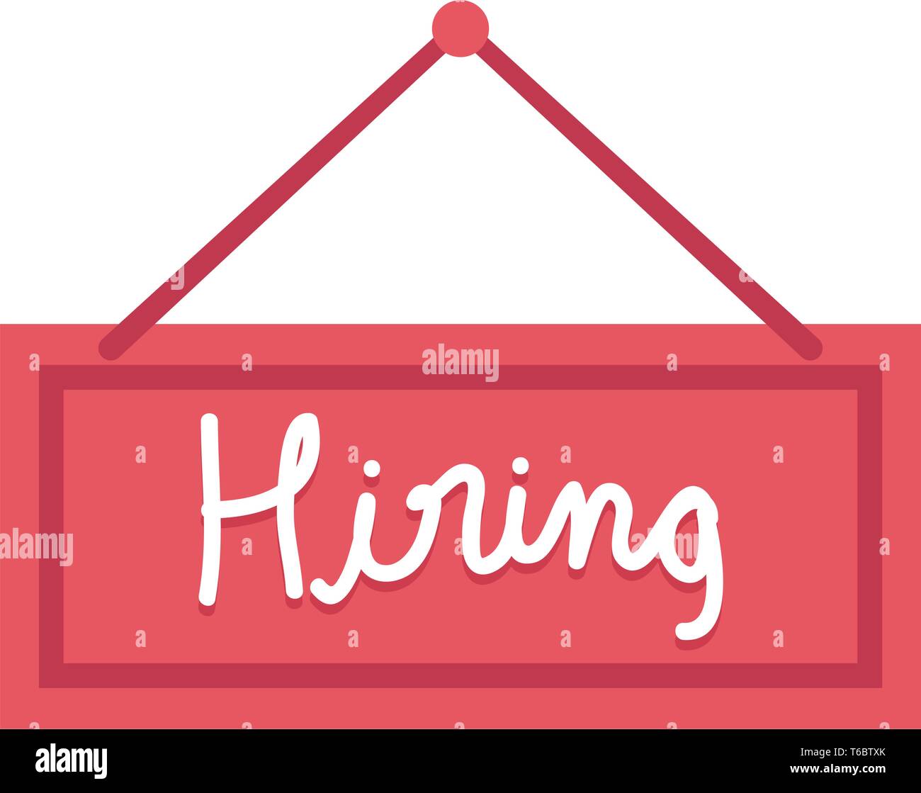 hiring label hanging icon Stock Vector Image & Art - Alamy