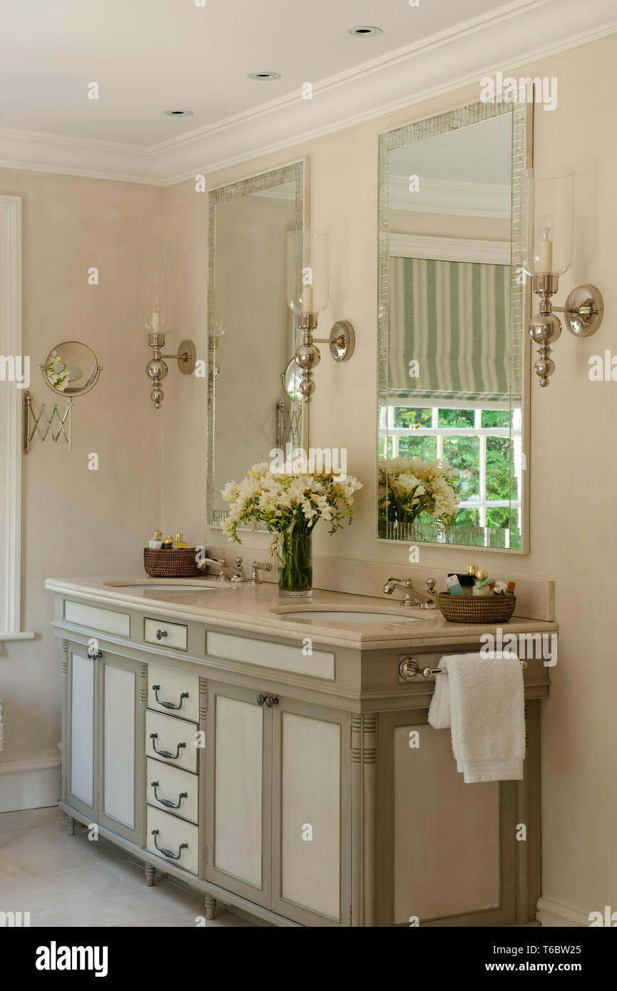 Elegant sink in bathroom Stock Photo Alamy