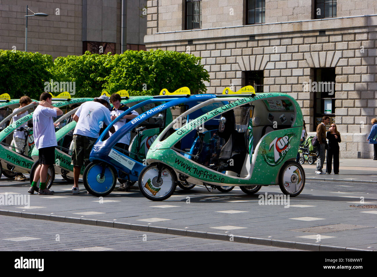 Tricycle cabs in Dublin, Ireland Stock Photo