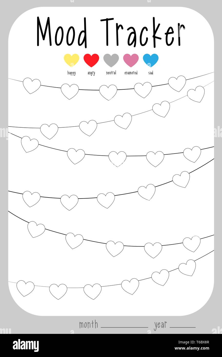 Mood Tracker Calendar Mood Tracker Calendar