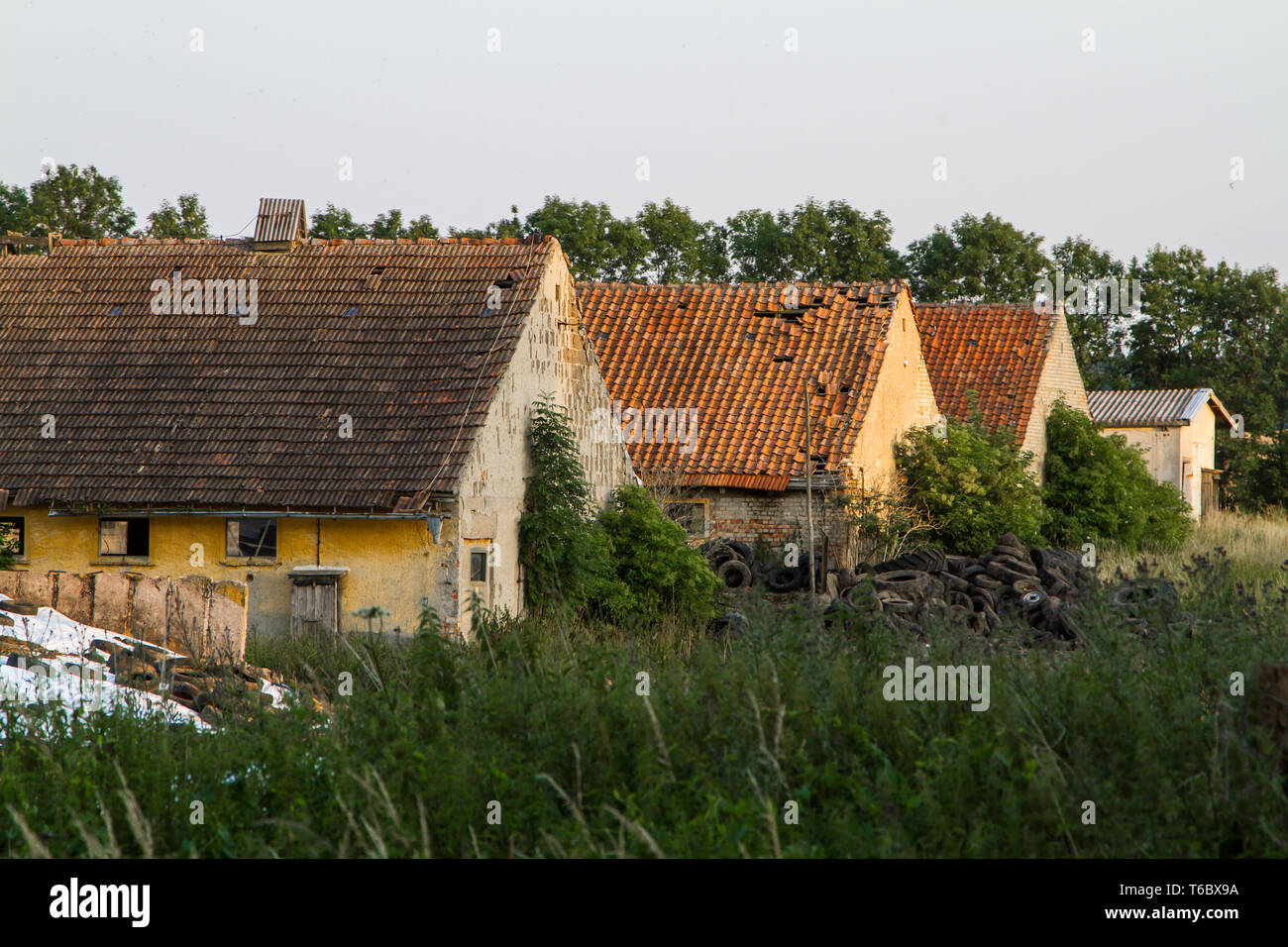 The small Village Strassberg in Saxony-Anhalt, Germany Stock Photo