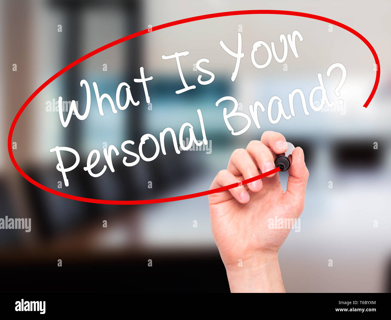 Man Hand Writing What Is Your Personal Brand With Black Marker On Man hand writing what is your personal brand with black marker on