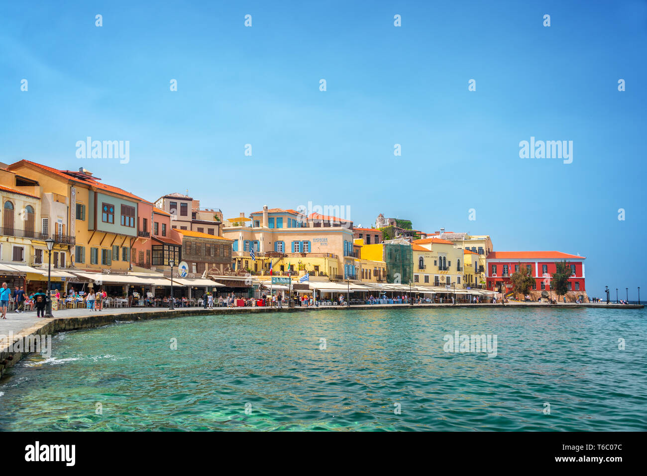 Venitian Habor Of Chania In Crete Grece Stock Photo Alamy Venitian Habor Of Chania In Crete Grece Stock Photo Alamy