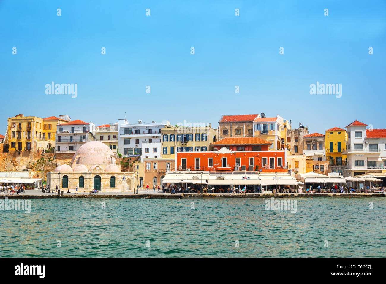 Venitian Habor Of Chania In Crete Grece Stock Photo Alamy Venitian Habor Of Chania In Crete Grece Stock Photo Alamy