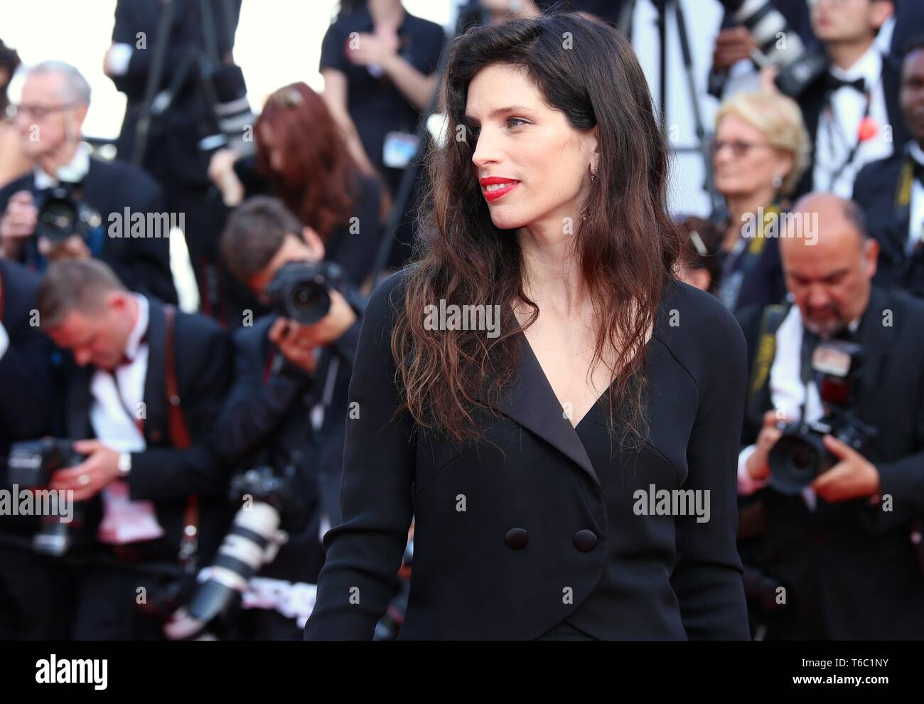 CANNES, FRANCE – MAY 23, 2017: Maiwenn Le Besco on the Cannes Film Festival 70th anniversary celebration red carpet (Photo: Mickael Chavet) Stock Photo