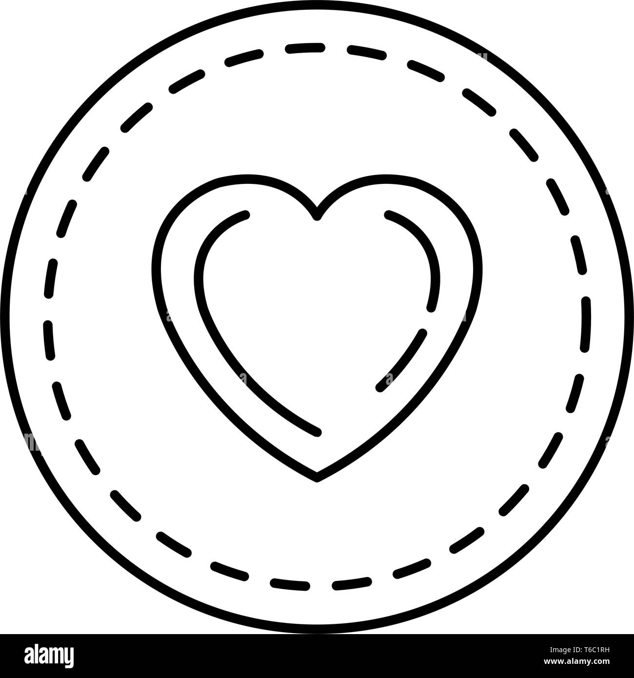 heart love symbol icon Stock Vector Image & Art - Alamy