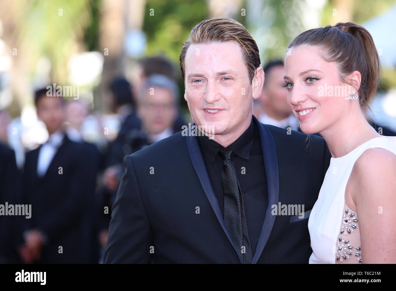 CANNES, FRANCE – MAY 23, 2017: Benoit Magimel on the Cannes Film Festival 70th anniversary celebration red carpet (Photo: Mickael Chavet) Stock Photo
